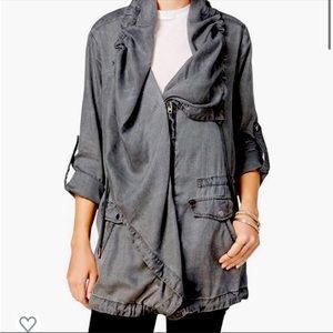 Lucky Brand | Oversized Drawstring utility jacket women’s size med charc…